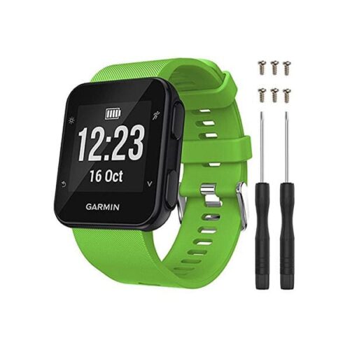 Garmin Forerunner 35 Silicone Strap with Silver Buckle - Green