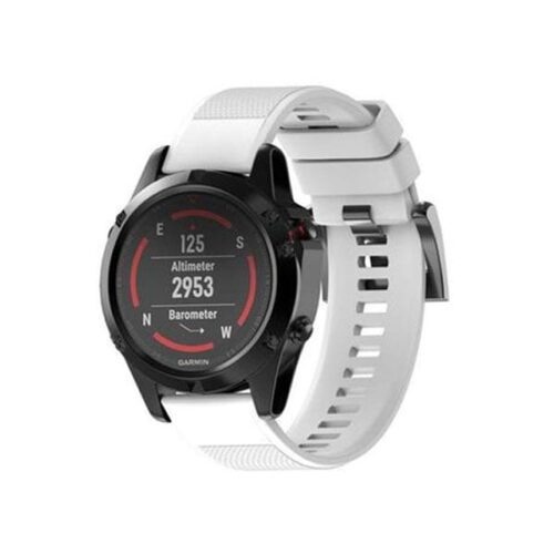 Garmin Fenix 5/6/7 Silicone Strap - White