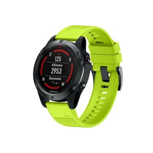 Garmin Fenix 5/6/7 Silicone Strap - Lime Green