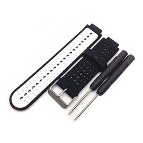 Garmin Forerunner 220/230/235/630/735XT/920XT Silicone Strap - Black/White