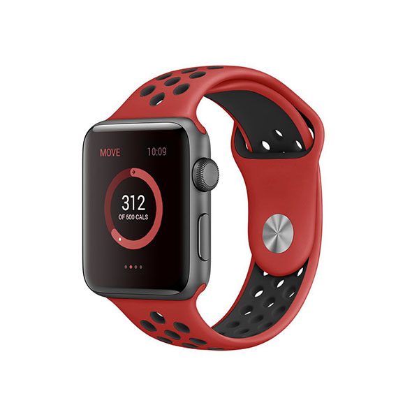 Apple Watch Sports Strap Red and Black MDM Electron