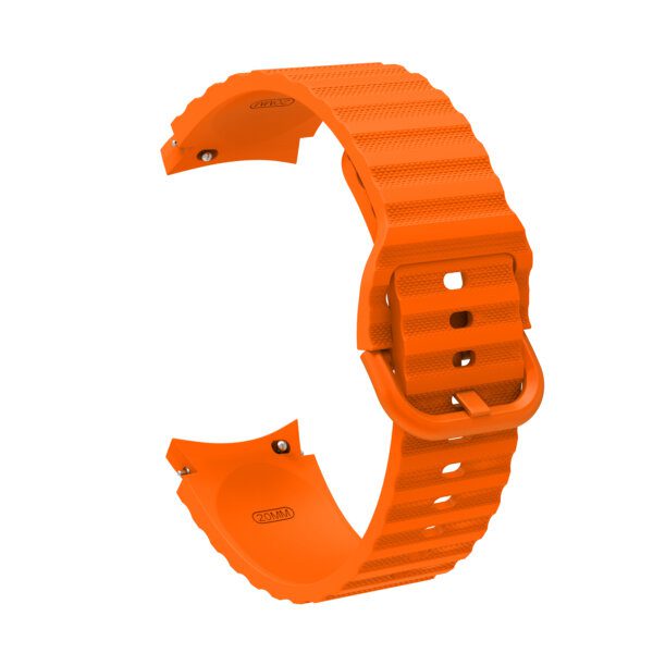 Quality Samsung Galaxy Watch 4/5 Weave Pattern Silicone Band Orange