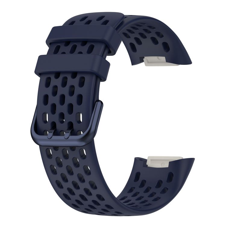 Fitbit Charge 5/6 Silicone Sports Strap with Color Buckle - Navy Blue ...