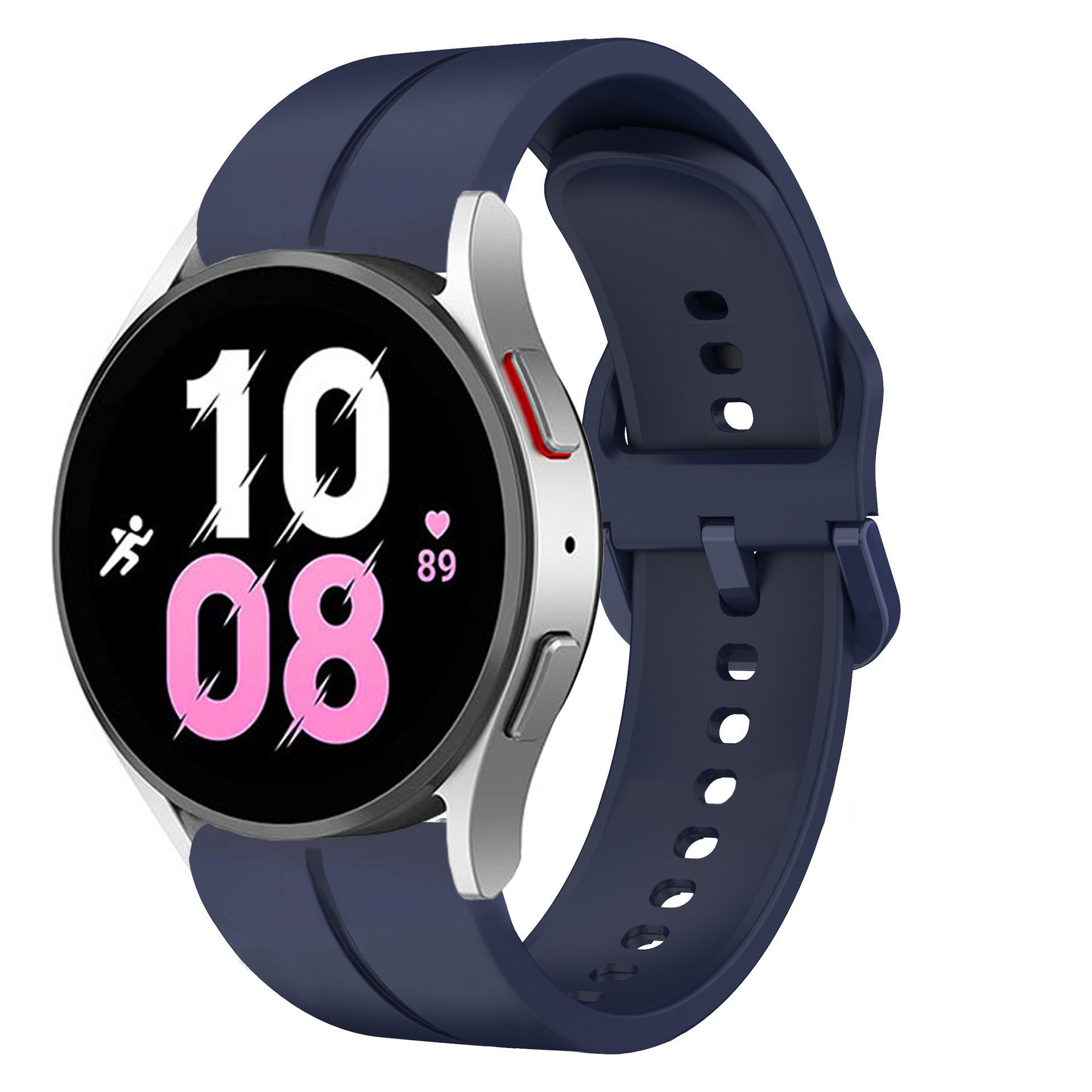 1 (11) Universal Split Silicone Strap - Navy (20 mm)