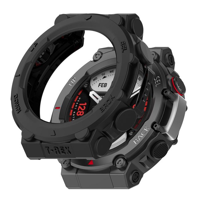 1 (2) Amazfit T-Rex 2 Hollow Style Protective Case - Black