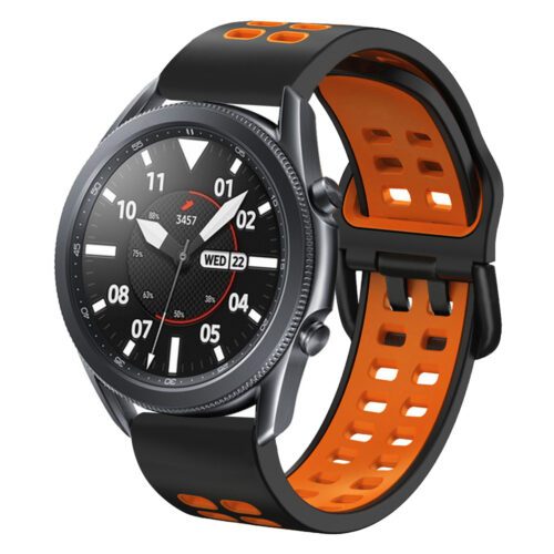 Polar Vantage M Silicone Sports Strap - Black and Orange