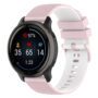 1 (33) Universal Two-Tone Silicone Strap - Sand Pink and White (20 mm)