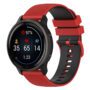 Universal Two-Tone Silicone Strap - Red and Black (20 mm)