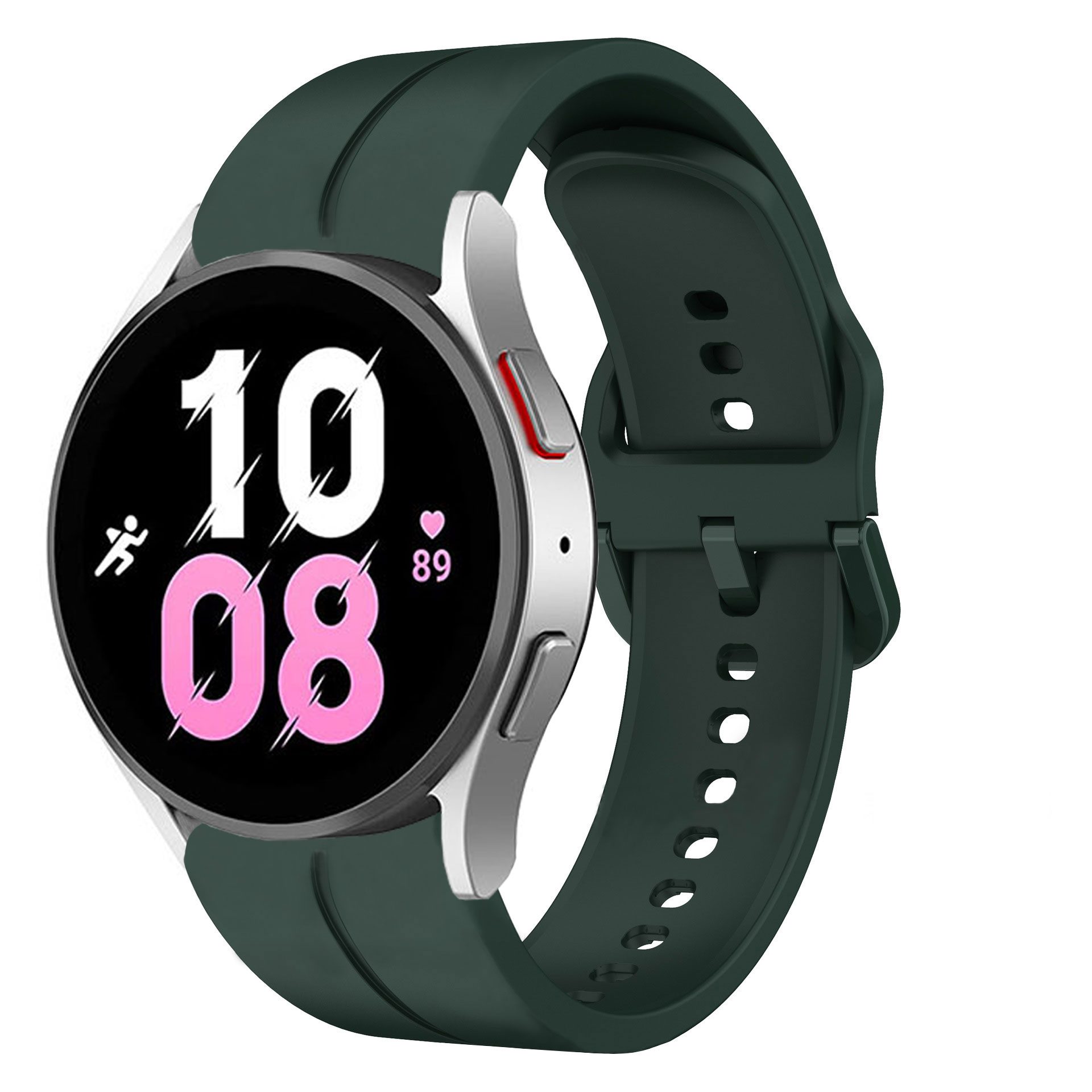1 (42) Universal Split Silicone Strap - Green (20 mm)