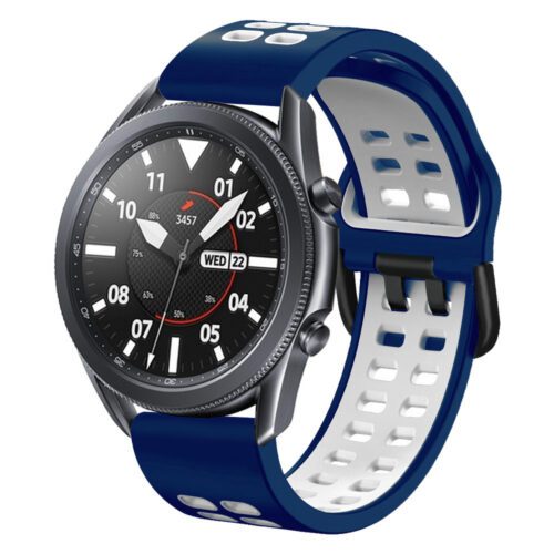 Polar Vantage M Silicone Sports Strap - Dark Blue and White