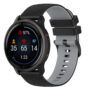 Universal Two-Tone Silicone Strap - Black and Grey (20 mm)