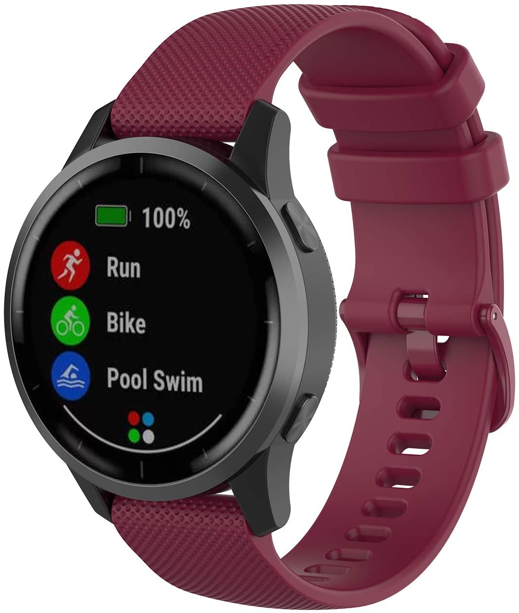 Polar Pacer/Pro/Unite/Ignite Silicone Strap - Maroon