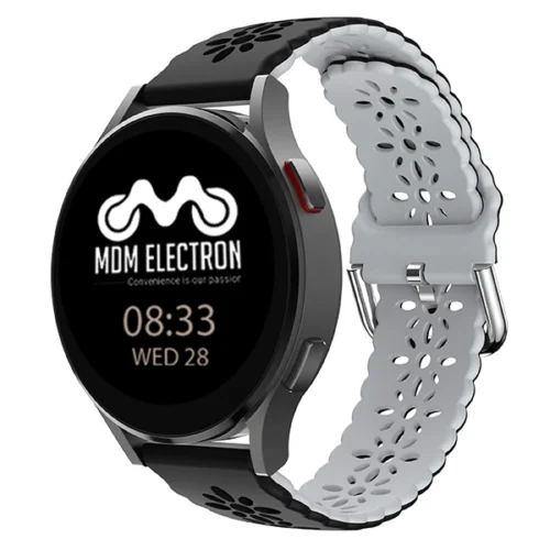 Samsung Galaxy Watch 4/5/6/7/7FE Two-Tone Blossom Silicone Strap