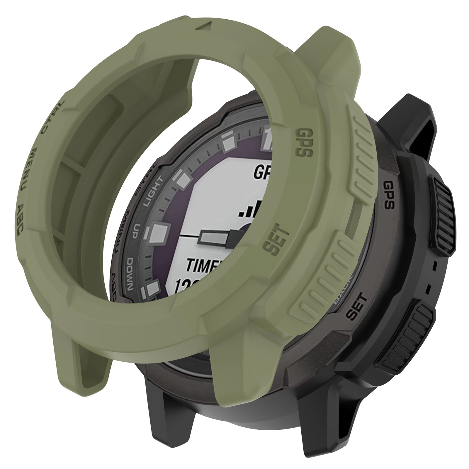 Garmin Insinct Crossover Protective cases Army Green (5) Garmin Instinct Crossover Armor Hollow TPU Protective Case