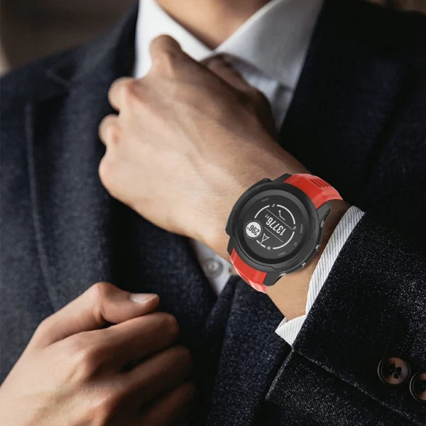 Garmin Instinct 2S Silicone Strap - Red | MDM Electron