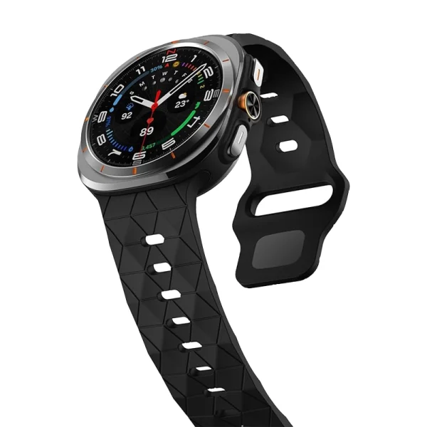 Samsung Galaxy Watch 4 5 6 7 7FE Diamond Pattern Silicone Large Straps 