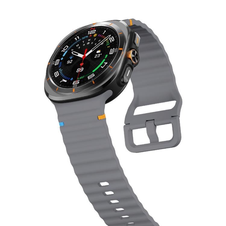 Samsung Galaxy Watch Ultra Wave Stitched Strap - Light Grey (4)
